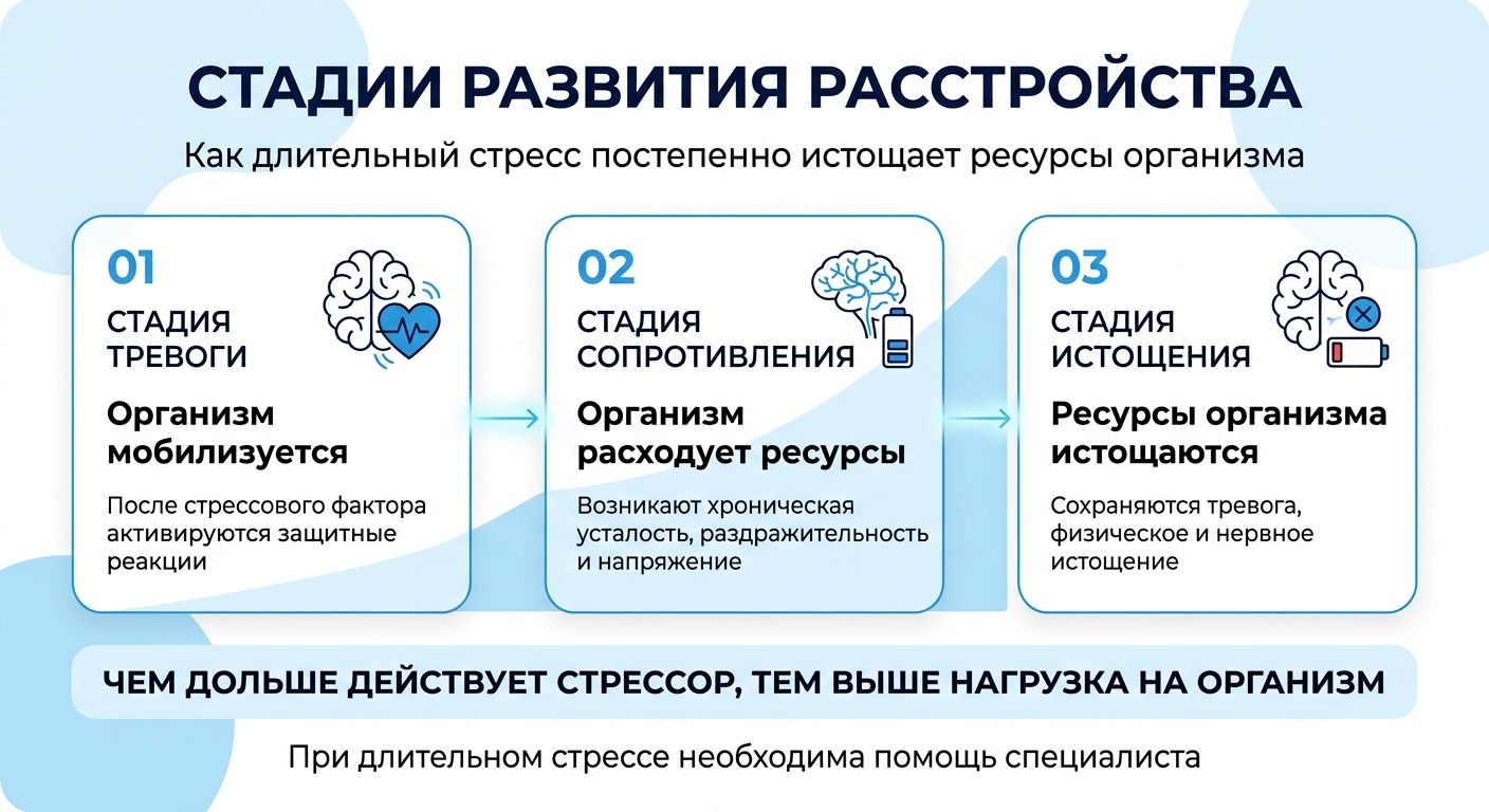 Лечение стресса в Калтане инфографика
